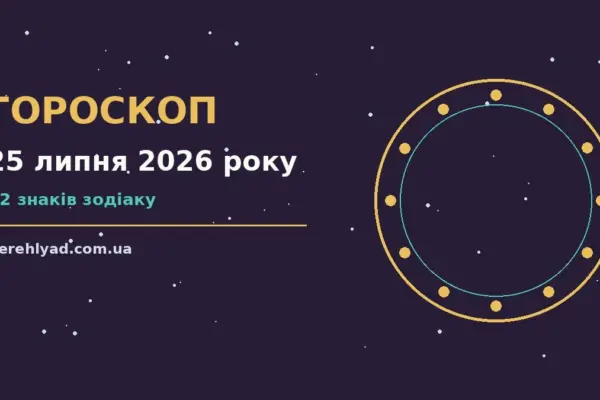 Гороскоп на 25 липня 2026 року: ключові моменти дня про фінанси та особисте життя