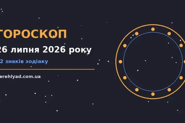Гороскоп на 26 липня 2026 року: ключові моменти дня про фінанси та особисте життя