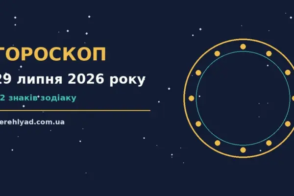 Гороскоп на 29 липня 2026 року: ключові моменти дня про фінанси та особисте життя