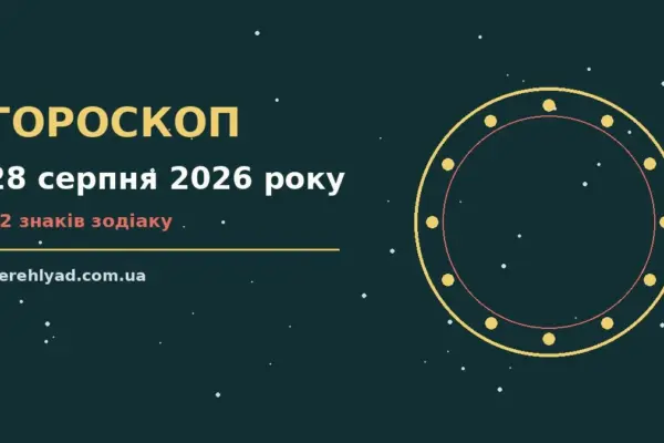 Гороскоп на 28 серпня 2026 року: ключові моменти дня про фінанси та особисте життя