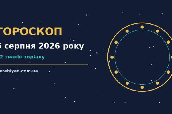 Гороскоп на 6 серпня 2026 року: ключові моменти дня про фінанси та особисте життя