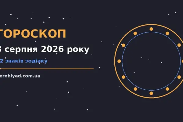 Гороскоп на 8 серпня 2026 року: ключові моменти дня про фінанси та особисте життя