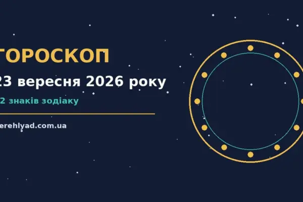 Гороскоп на 23 вересня 2026 року: ключові моменти дня про фінанси та особисте життя