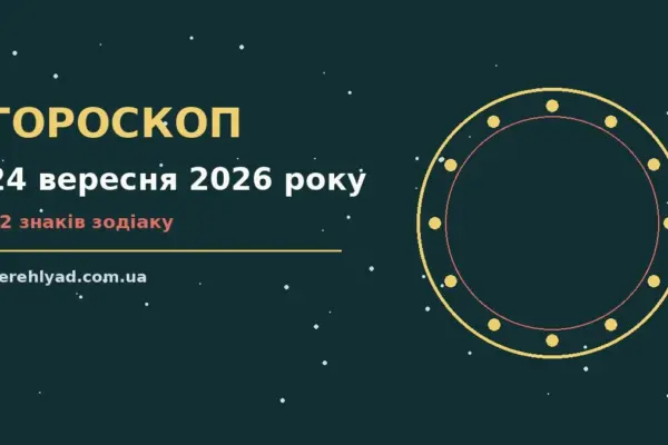 Гороскоп на 24 вересня 2026 року: ключові моменти дня про фінанси та особисте життя