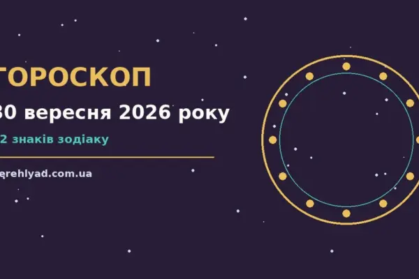 Гороскоп на 30 вересня 2026 року: ключові моменти дня про фінанси та особисте життя